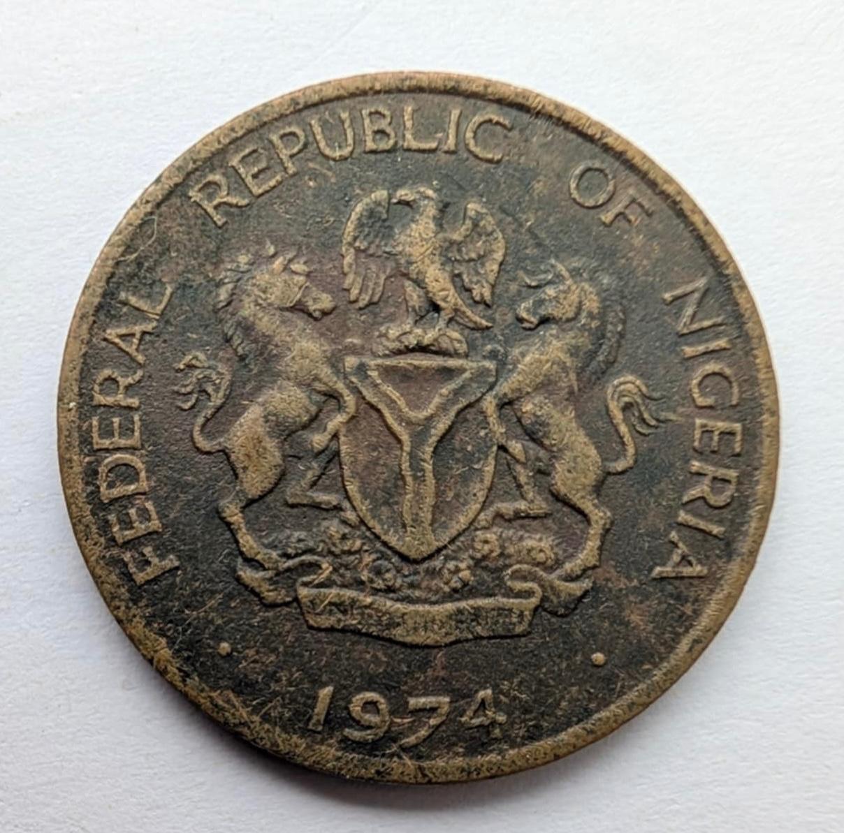 Nigerija 1 kobo 1974