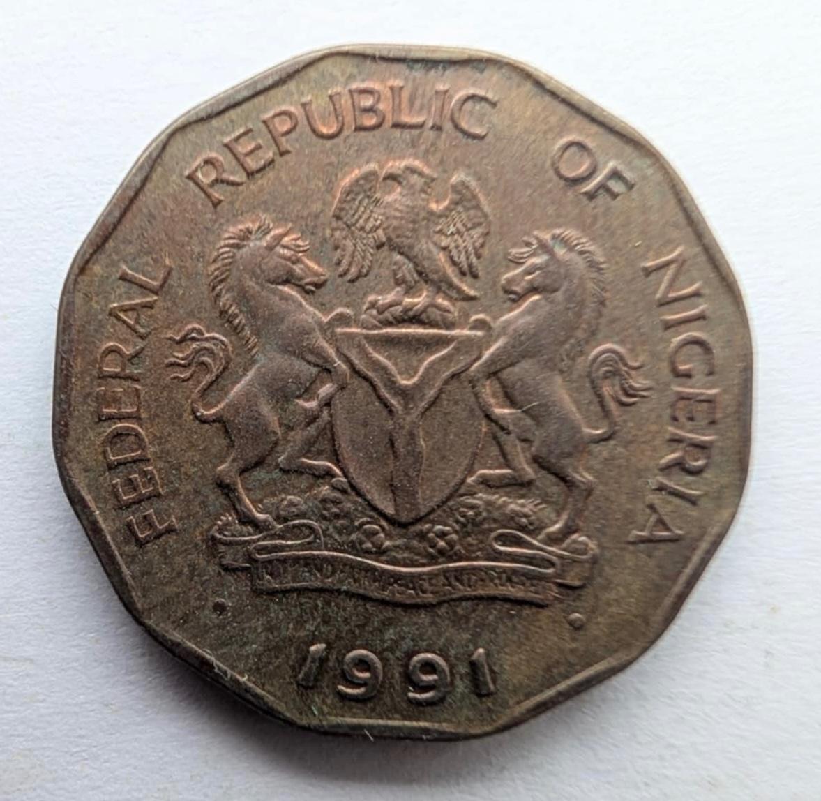 Nigerija 1 kobo 1991
