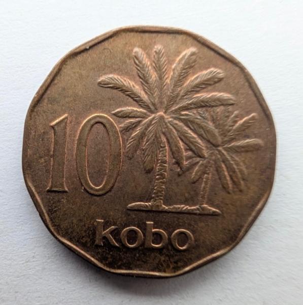Nigerija 10 kobo 1991