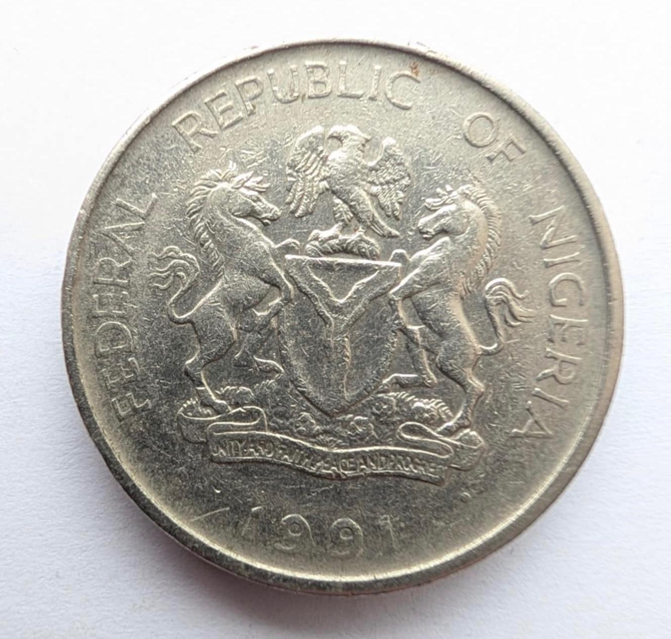 Nigerija 1 naira 1991