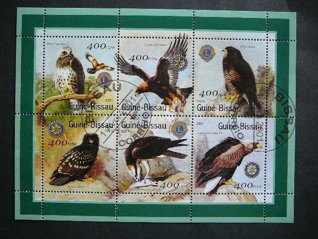 Bissau Gv. 2001 Pauksciai Peledos Ereliai antsp. #