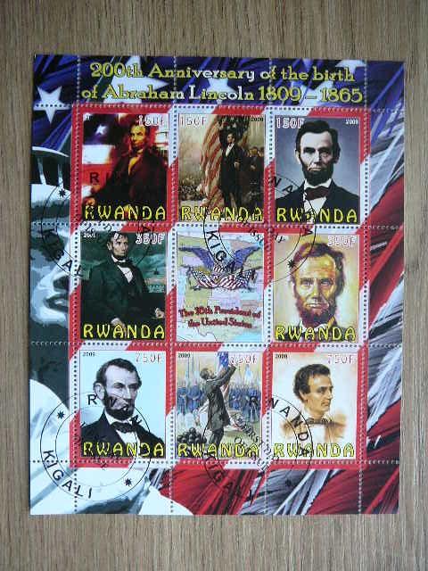 s387 Prezidentas A.Linkolnas Ruanda 2009 antsp. #