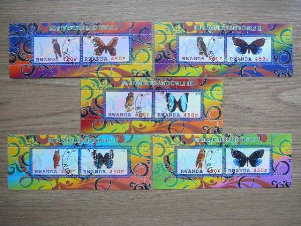 s883/7 Peledos Drugeliai Ruanda 2011 antsp. #