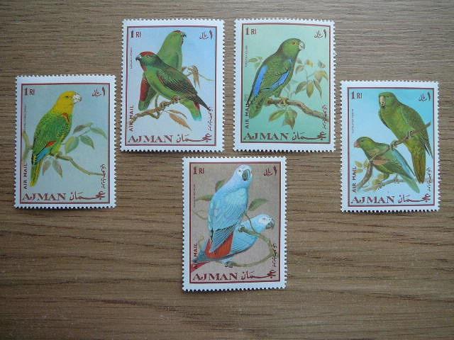 Ajmanas 1969 Pauksciai Papugos svarus
