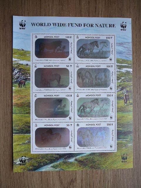 Mongolija 2000 Arkliai MNH #Holograma
