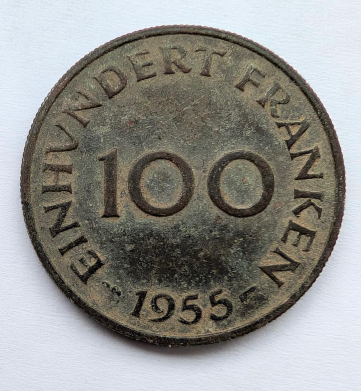 Saarland 100 frankų 