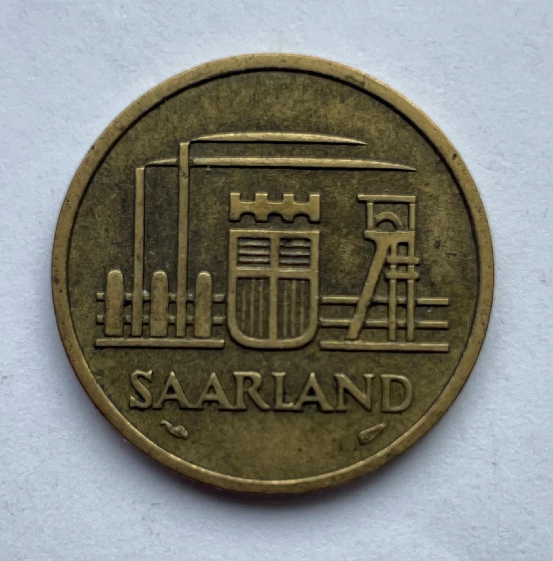 Saarland 20  frankų 1954 reta
