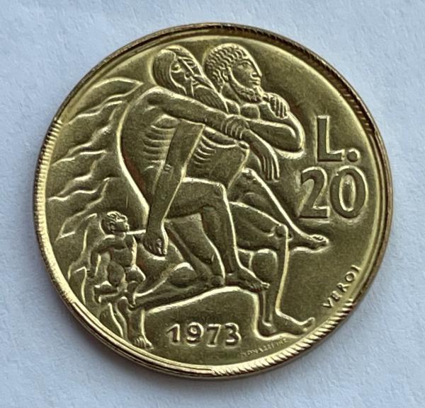 San Marinas 20 lirų 1973