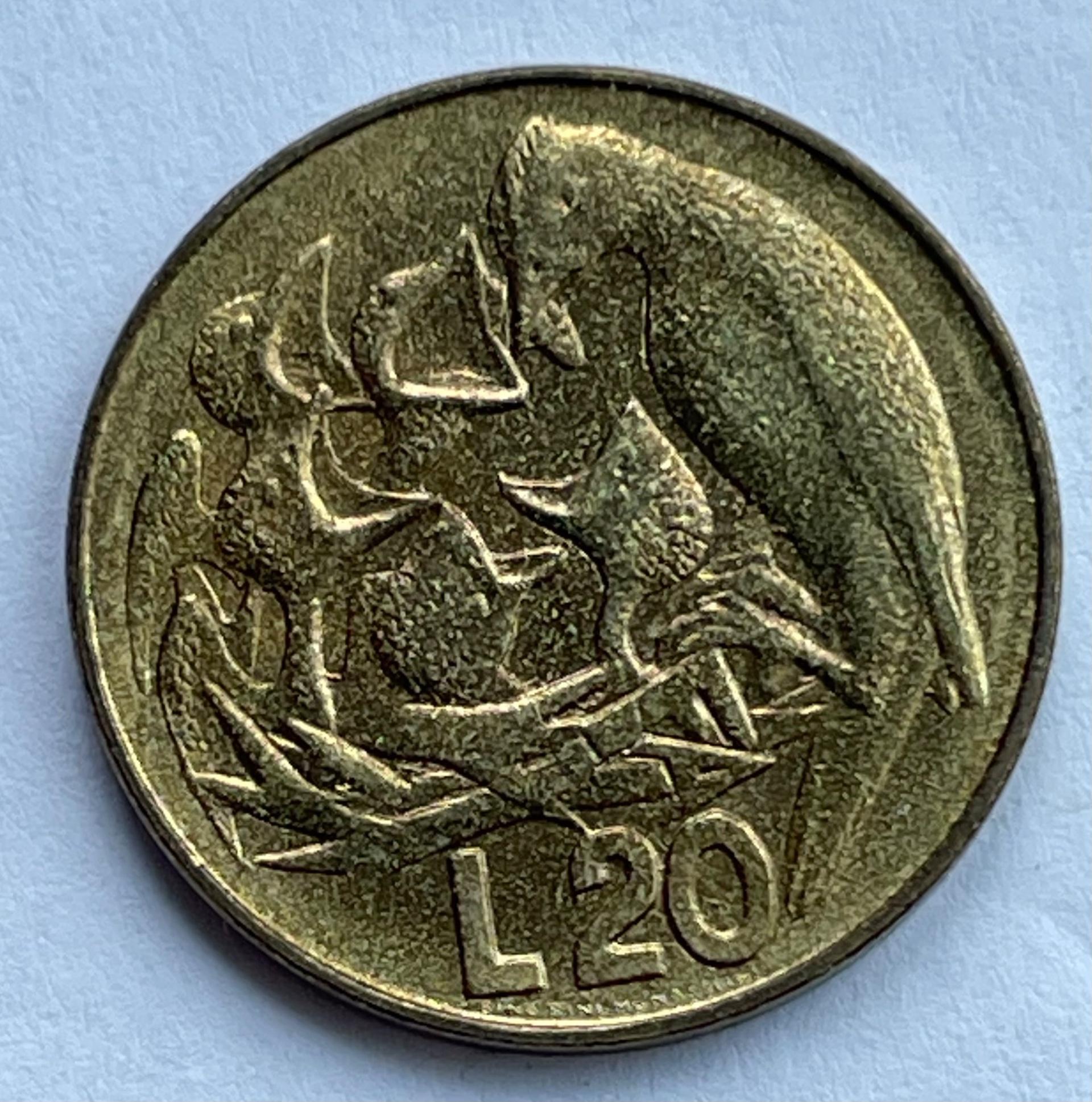 San Marinas 20 lirų 1975