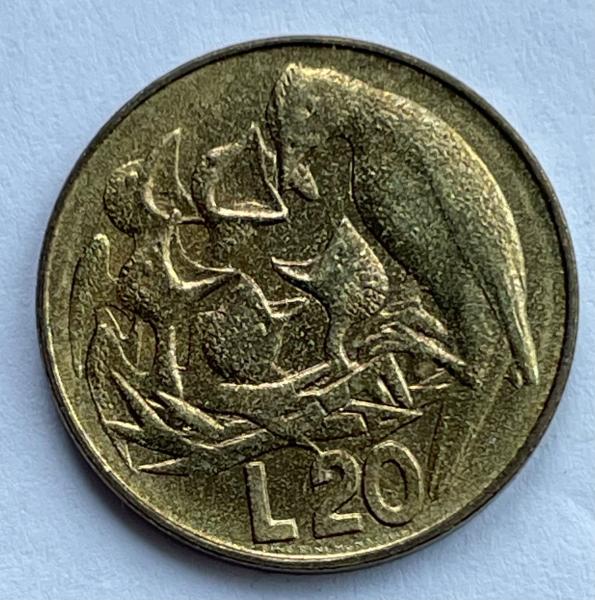 San Marinas 20 lirų 1975