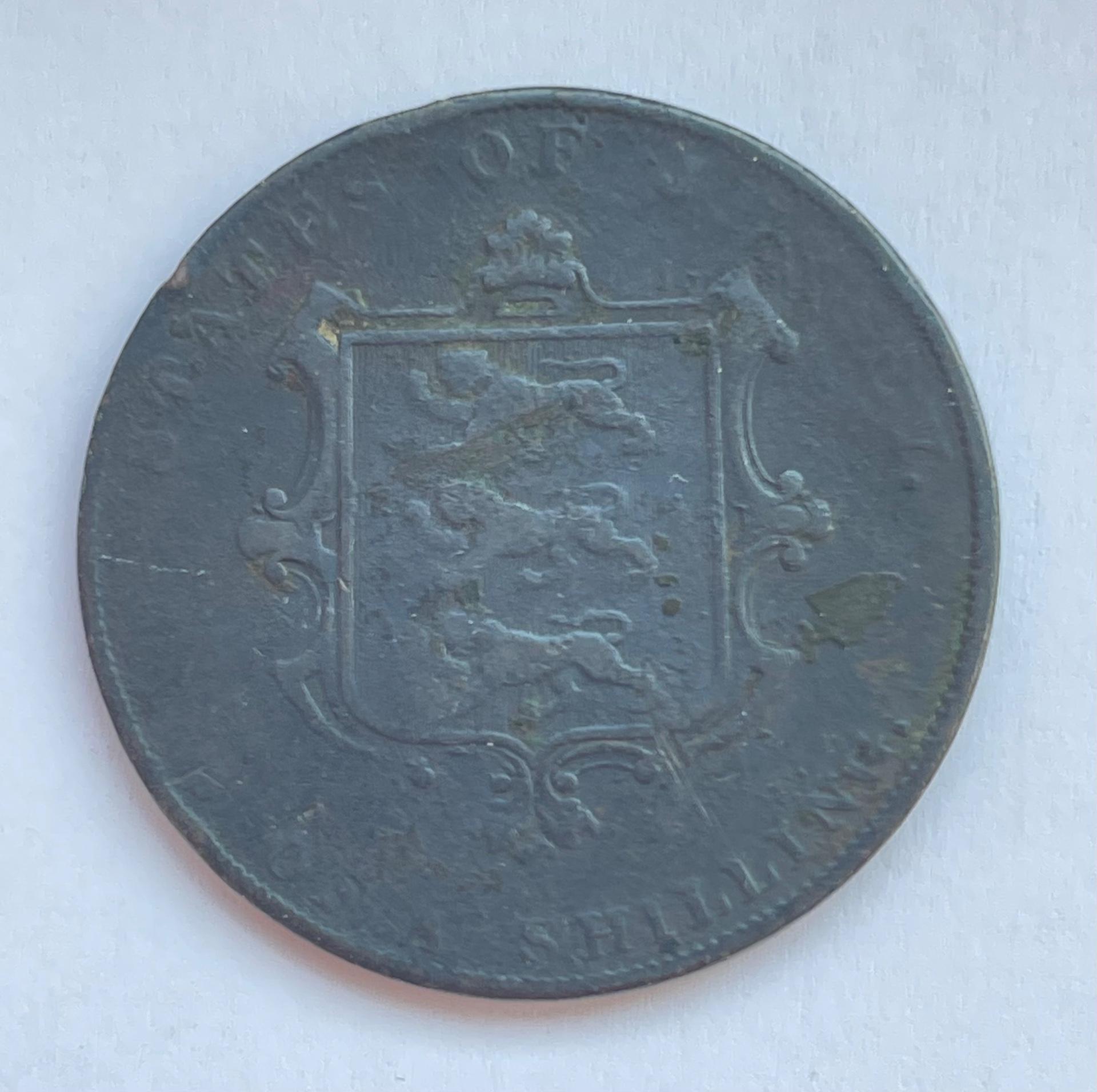 Džersis 1/13 šilingo 1844