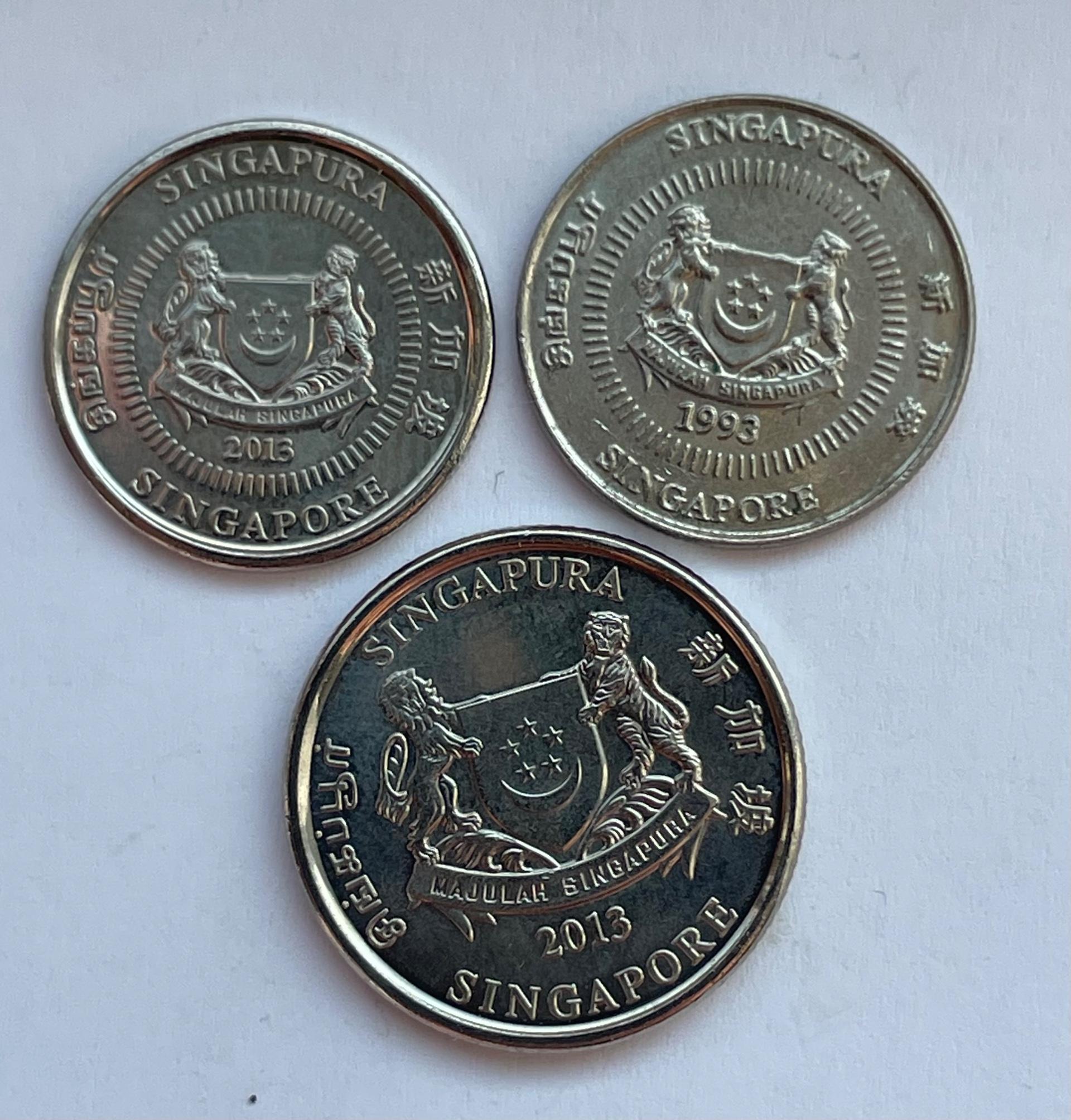 Singapūras 10-20 c 3vnt