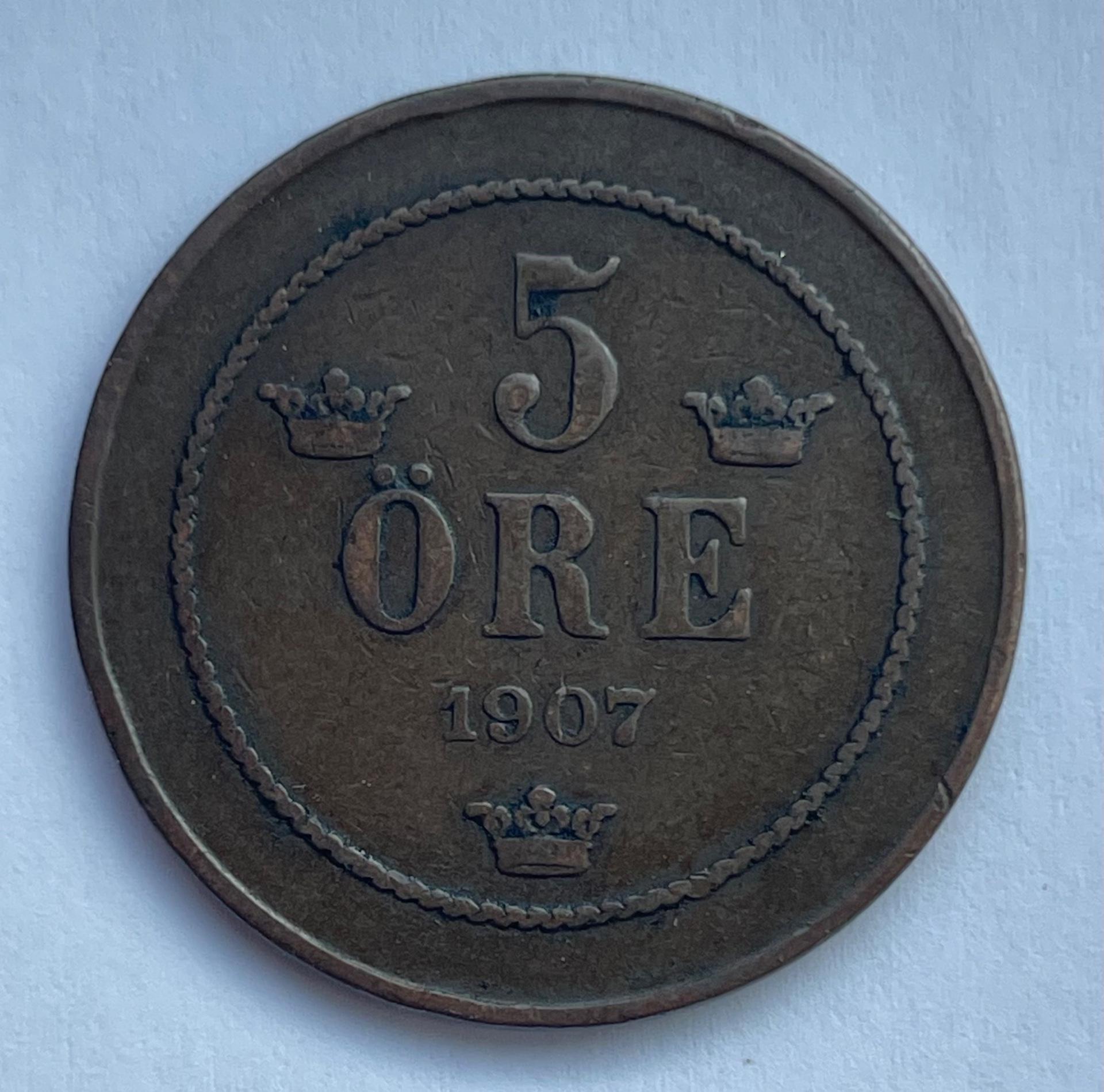 Švedija 5 ore 1907 