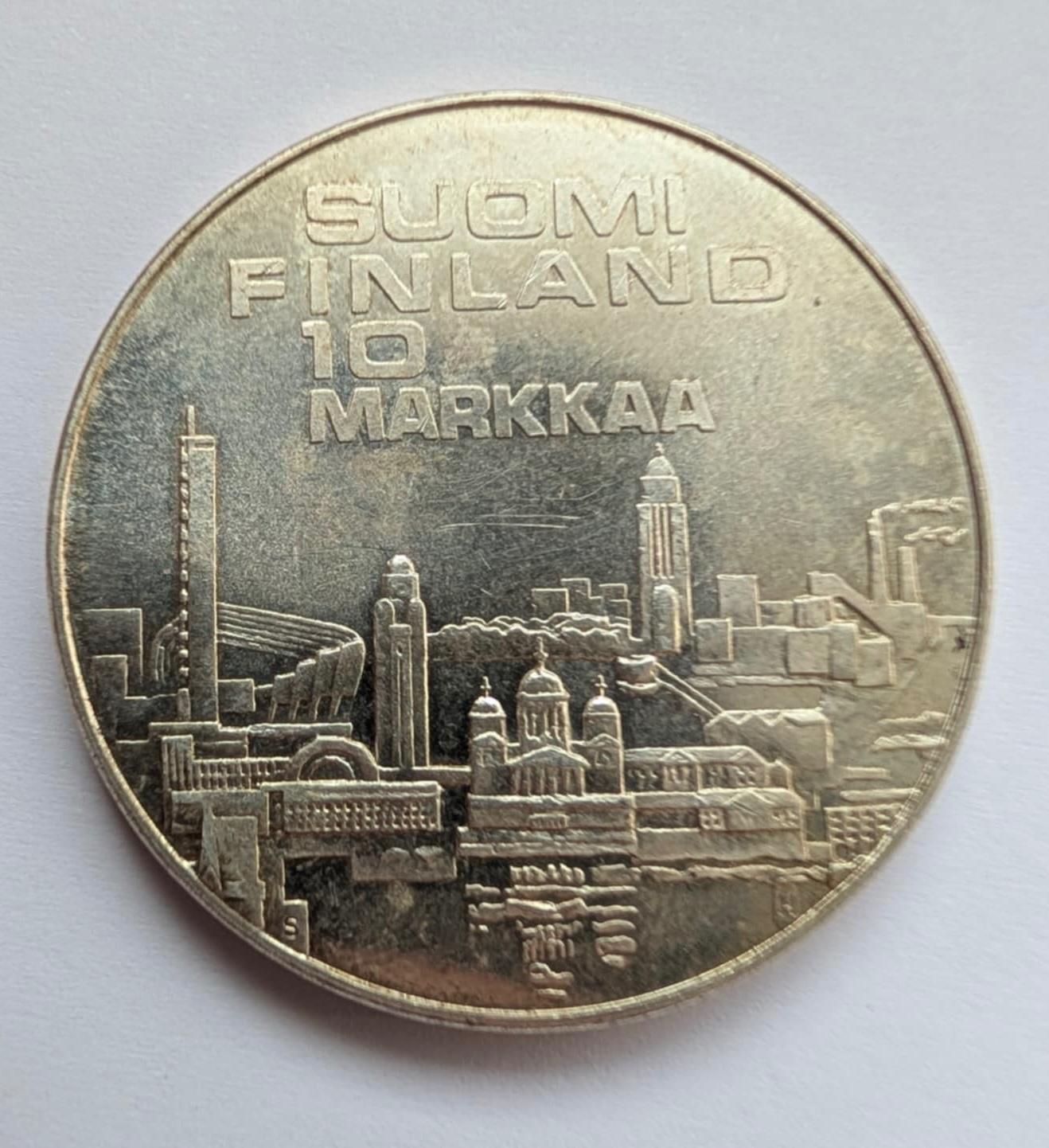 Suomija 10 M 1971 sidabras