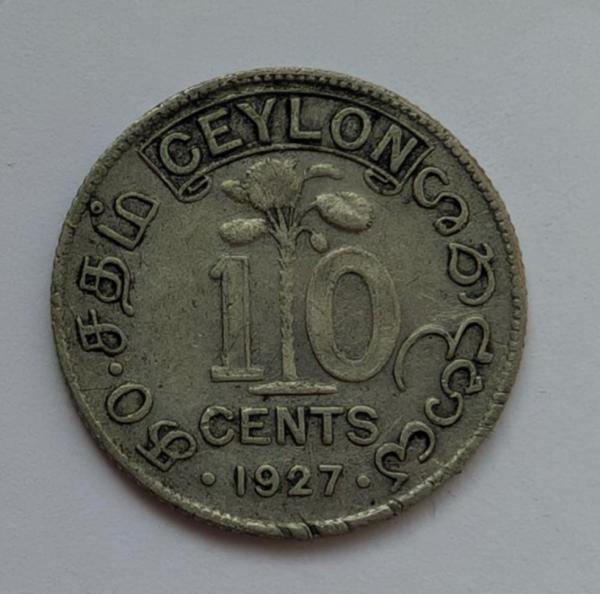 Ceilonas 10 c 1927