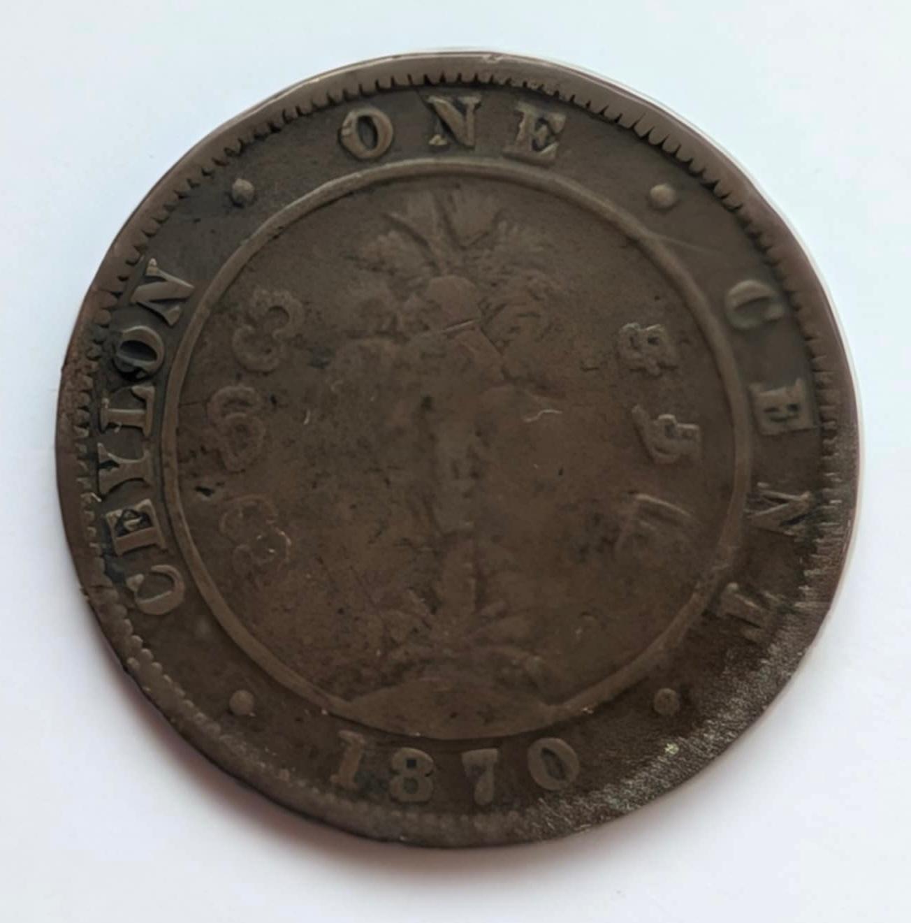 Ceilonas 1 c 1870