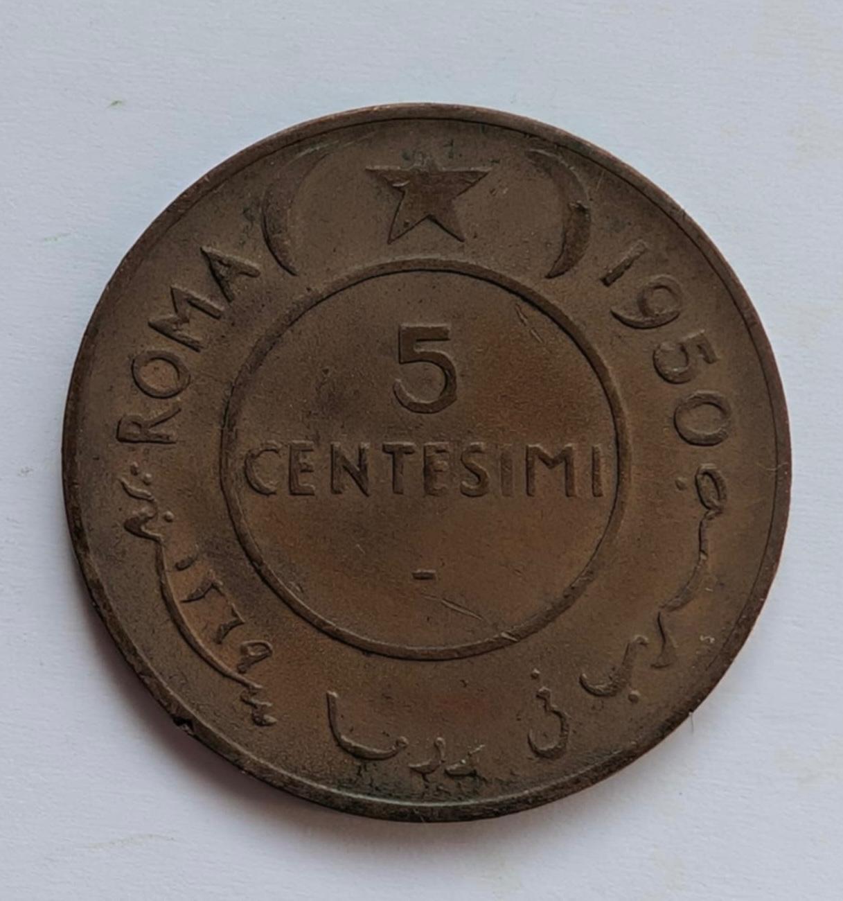 Somalis 5 C 1950 reta