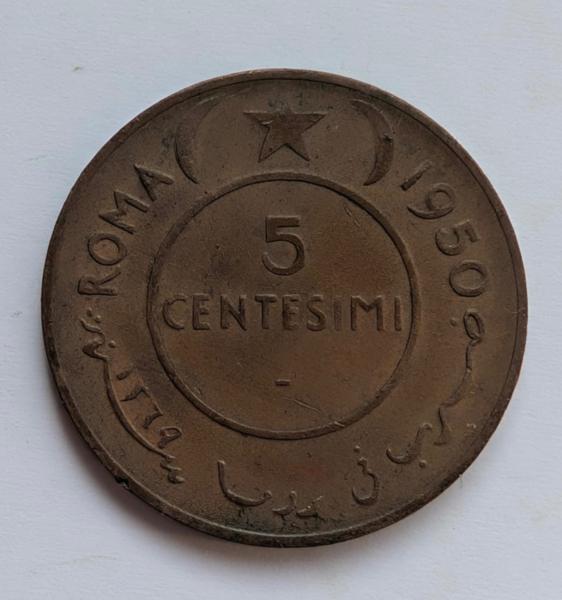 Somalis 5 C 1950 reta