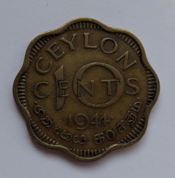 Kupčius aukcionas - Ceilonas 10 c 1944