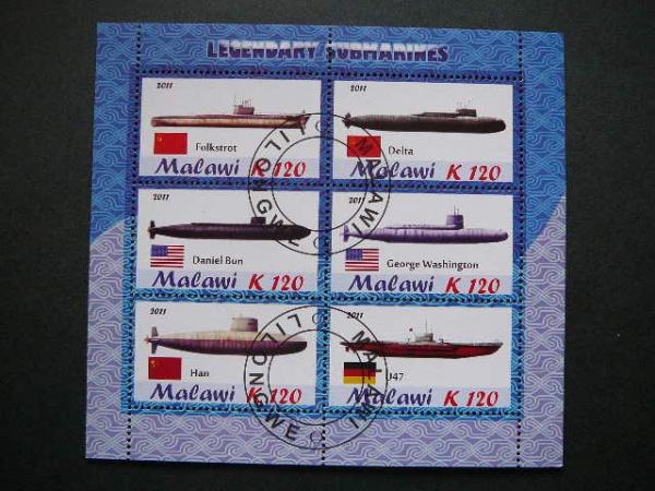 s990 Laivai povand. Malavis 2011 antsp. #