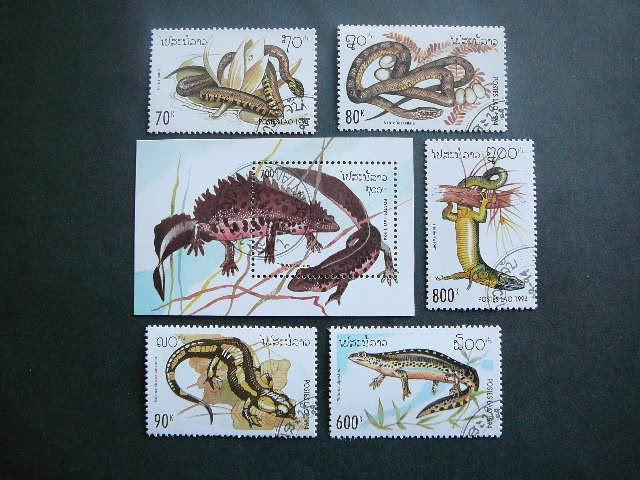 Laosas 1994 Reptilijos Gyvates antsp. #