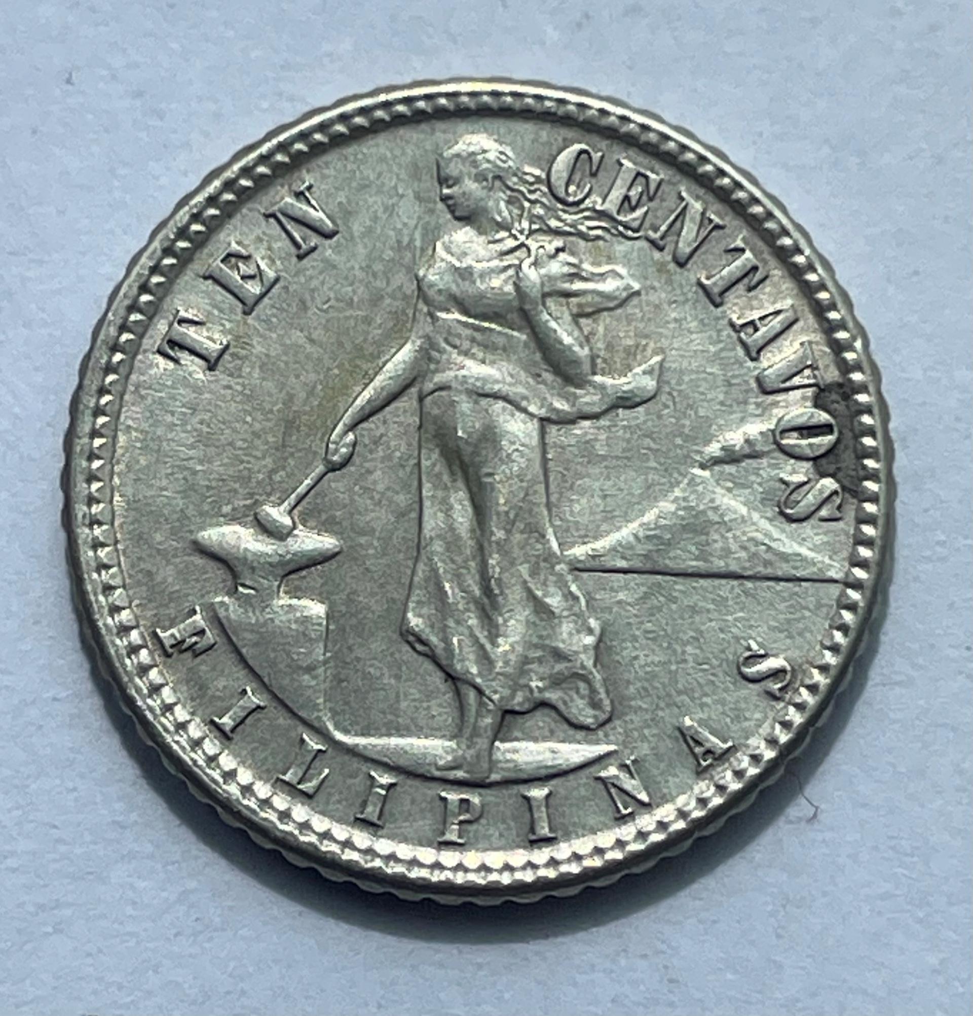 Filipinai 10 c 1944 sidabras