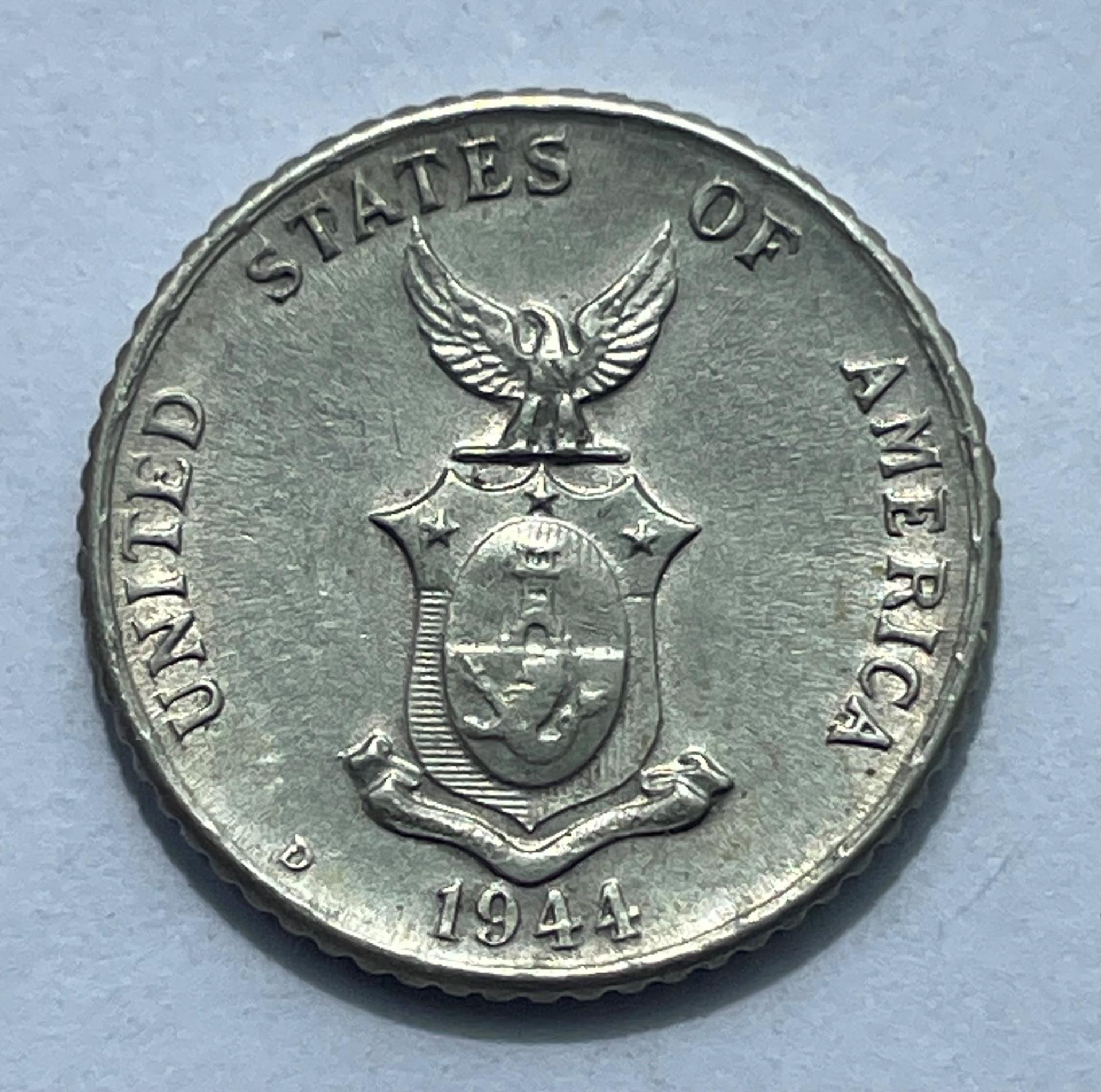 Filipinai 10 c 1944 sidabras