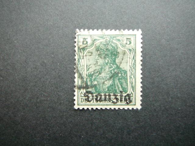 Dancigas 1920 001 Standartai Vokietija 5pf antsp. #