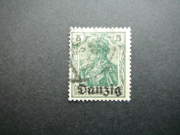 Dancigas 1920 001 Standartai Vokietija 5pf antsp. #
