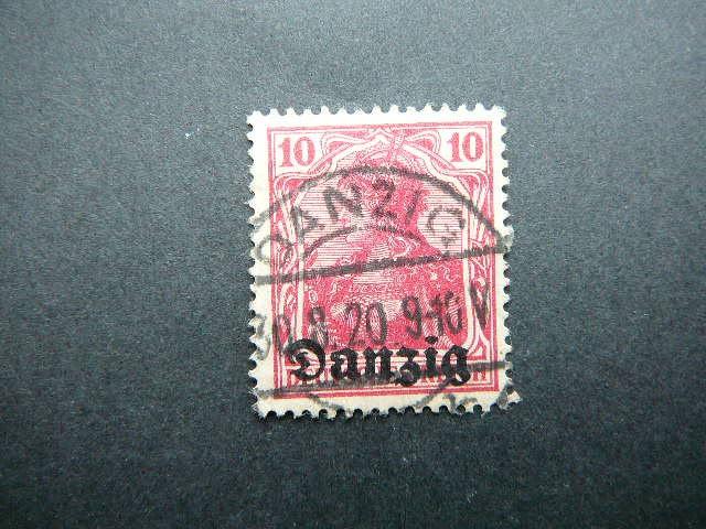 Dancigas 1920 002 Standartai Vokietija 10pf antsp. #