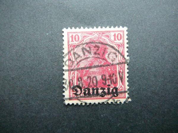 Dancigas 1920 002 Standartai Vokietija 10pf antsp. #