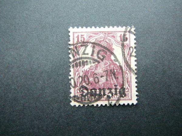 Dancigas 1920 003 Standartai Vokietija 15pf antsp. #