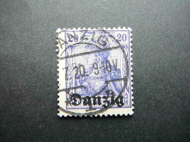 Dancigas 1920 004 Standartai Vokietija 20pf antsp. #