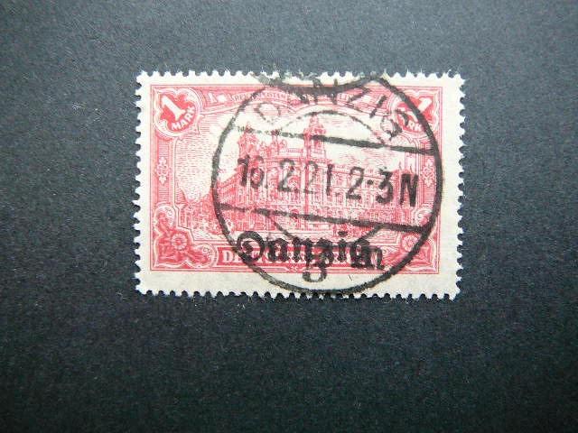 Dancigas 1920 008 Standartai Vokietija 1M antsp. #