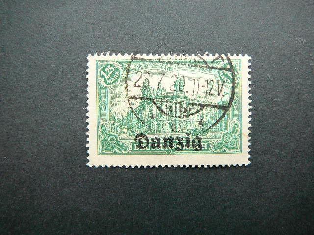 Dancigas 1920 009 Standartai Vokietija 1.25M antsp. #