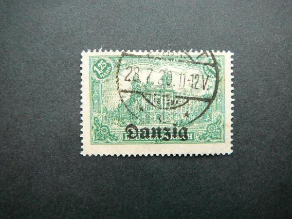 Dancigas 1920 009 Standartai Vokietija 1.25M antsp. #