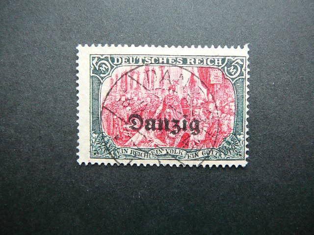 Dancigas 1920 015 Standartai Vokietija 5M antsp. #