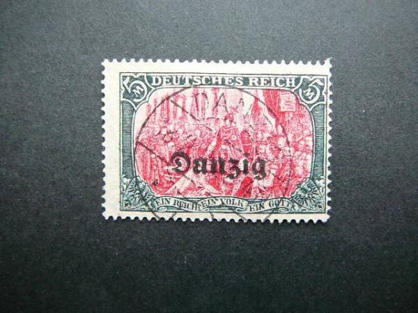 Dancigas 1920 015 Standartai Vokietija 5M antsp. #