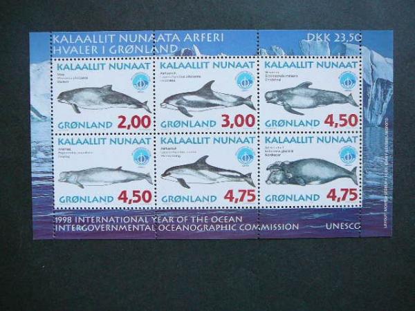 Grenlandija 1998 Banginiai Delfinai svarus #x