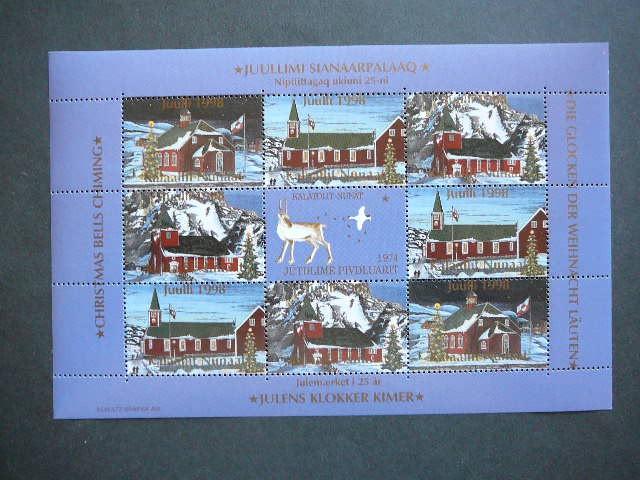 Grenlandija 1998 Sventos Kaledos Suvenyr. lap. MNH #