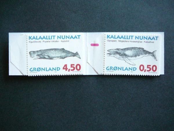 Grenlandija 1996 Banginiai Delfinai Bukletas svarus #