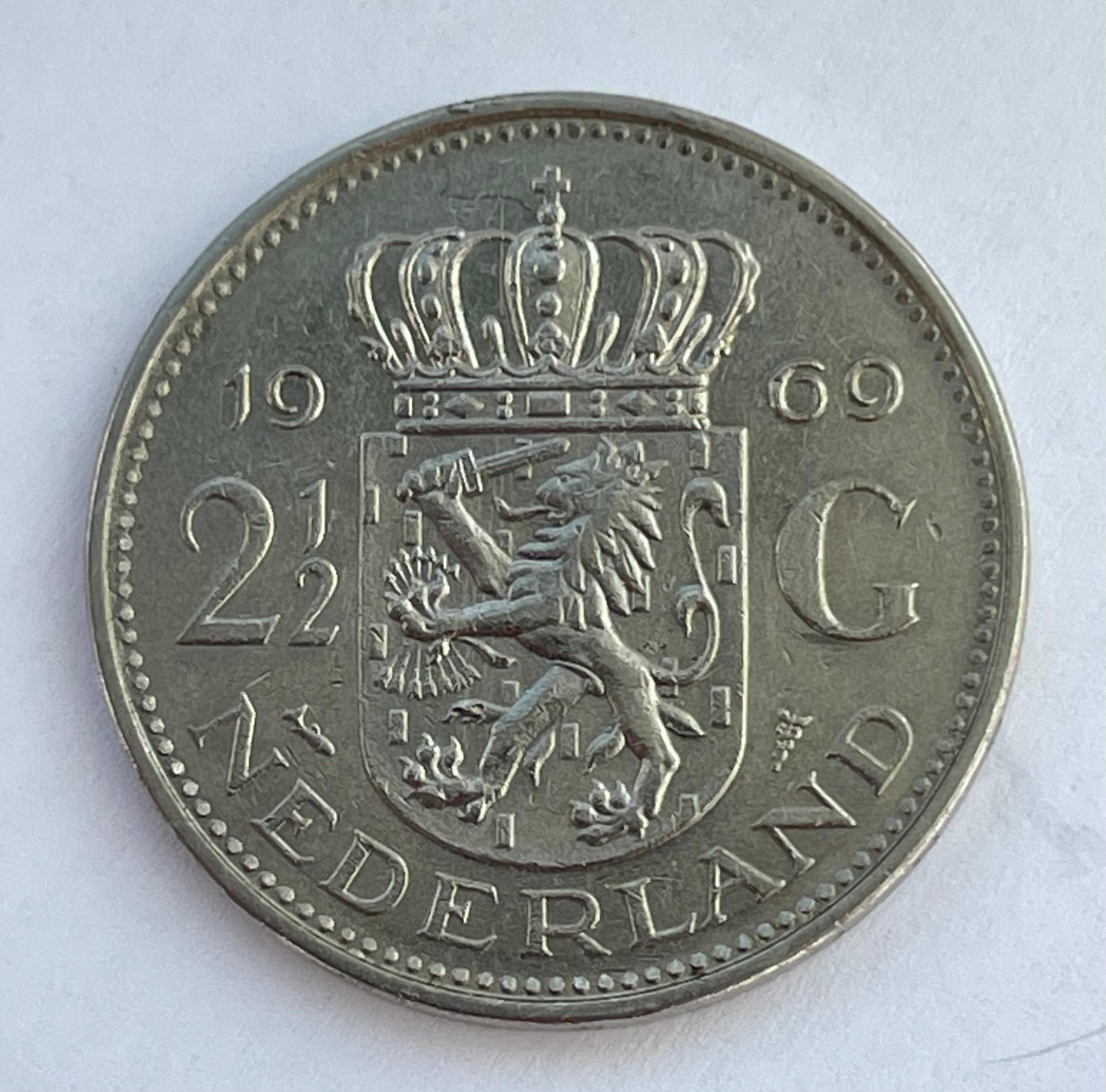 Nyderlandai 2,5 guldeno 1969