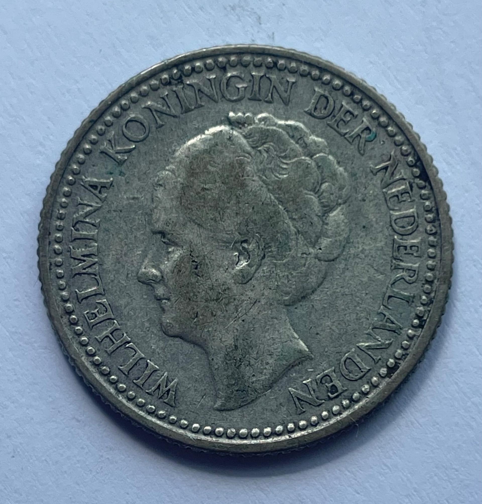Nyderlandai 1/2 guldeno 1921 sidabras