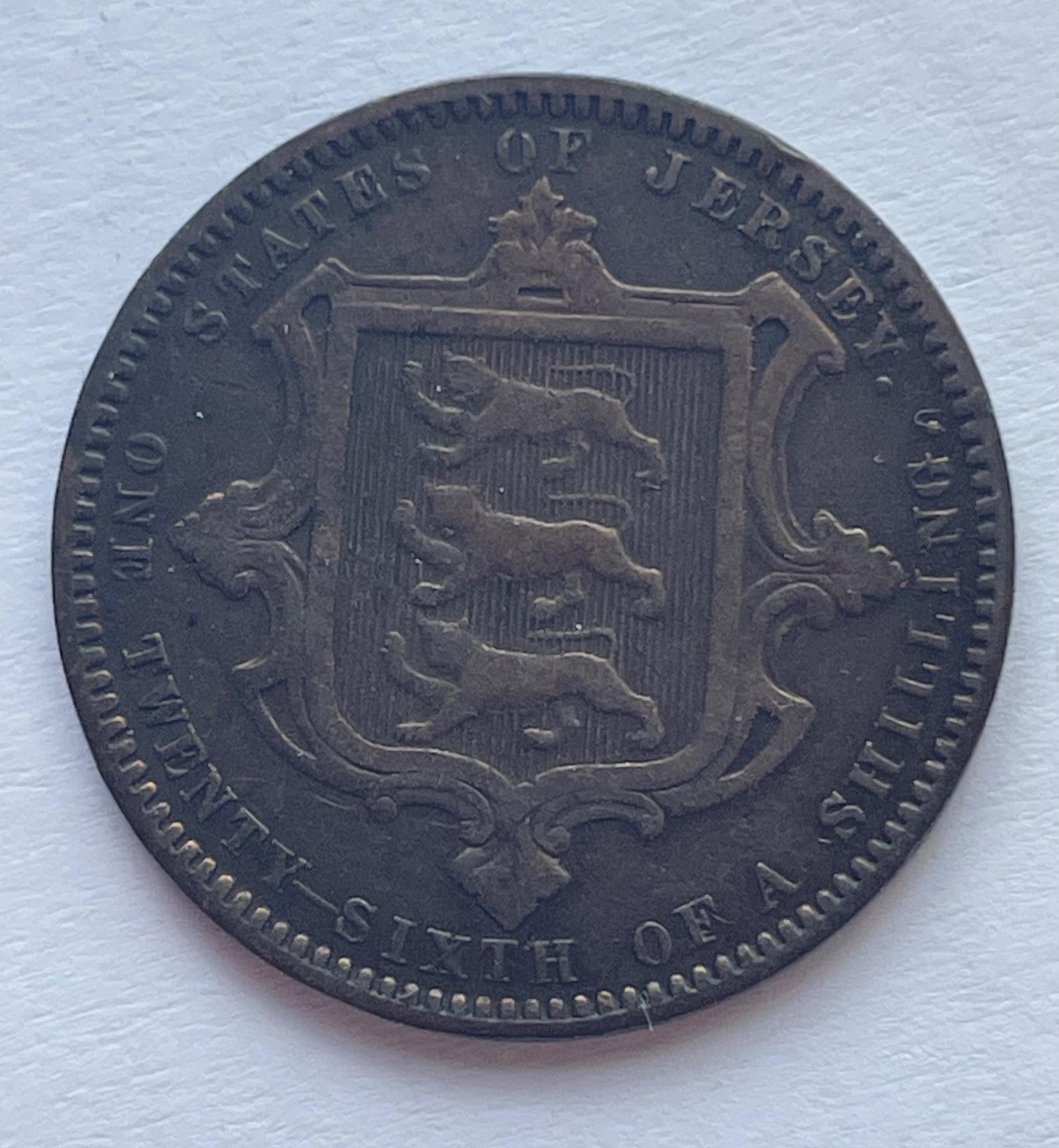 Džersis 1/26 šilingo 1870