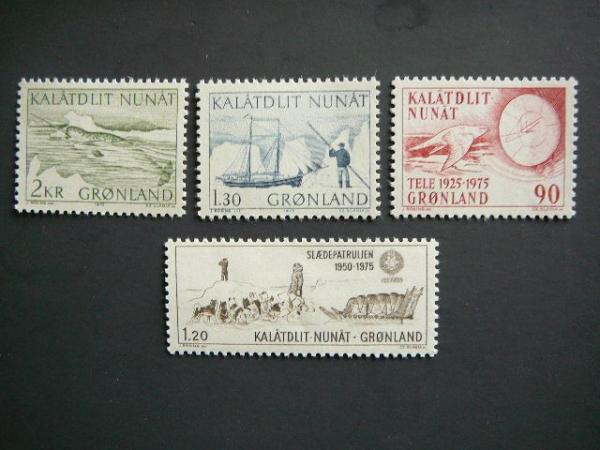 .Grenlandija 1975 Burlaiviai Laivai Sunys Zuvys MNH