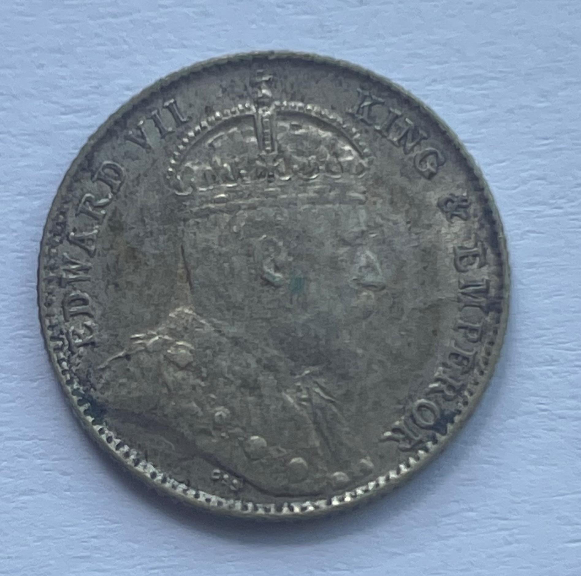 Straits Settlements 5 c 1910 reta