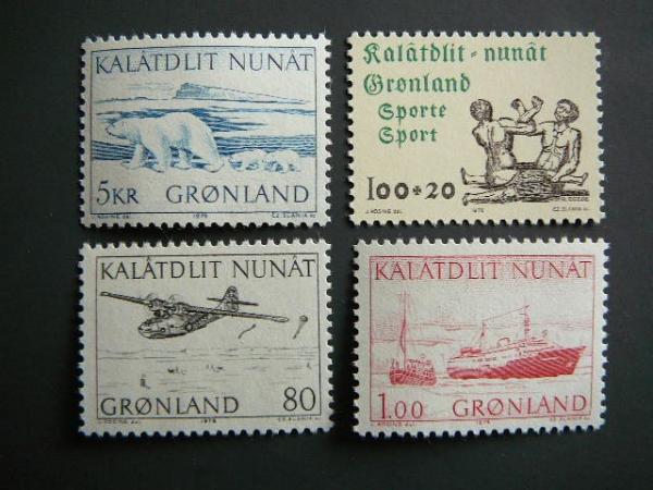 .Grenlandija 1976 Laivai Meskos Lektuvai svarus