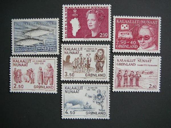 .Grenlandija 1983 Karaliene Zuvys Eskimai svarus