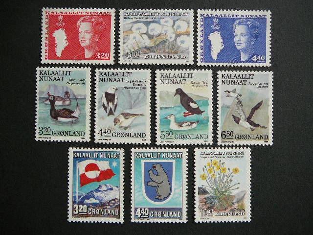 .Grenlandija 1989 Pauksciai Geles Veliava MNH
