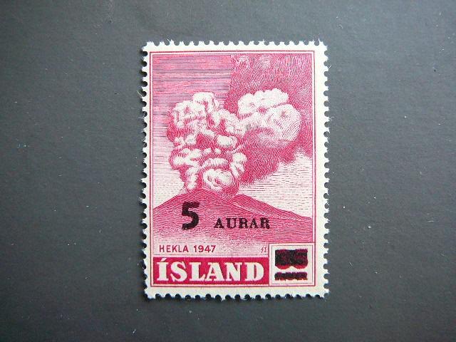 Islandija 1954 Vulkanas svarus MNH #